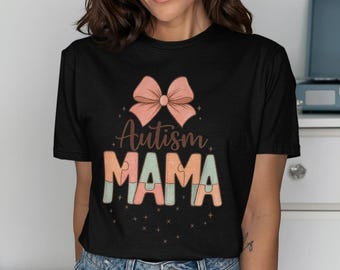 Autism Mama Pastel Puzzle PNG: Bow & Sparkles (Digital Download)
