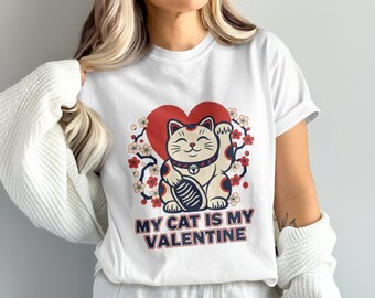 Valentine Feline Love PNG Lucky Cat Design