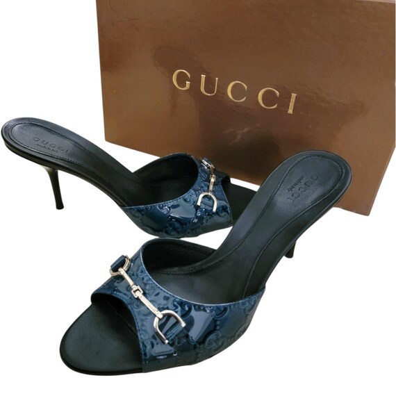 Gucci Horse Bit ブラックミュール ハイヒール 37.5 Women's platform mule with Horsebit in black leather | GUCCI® US