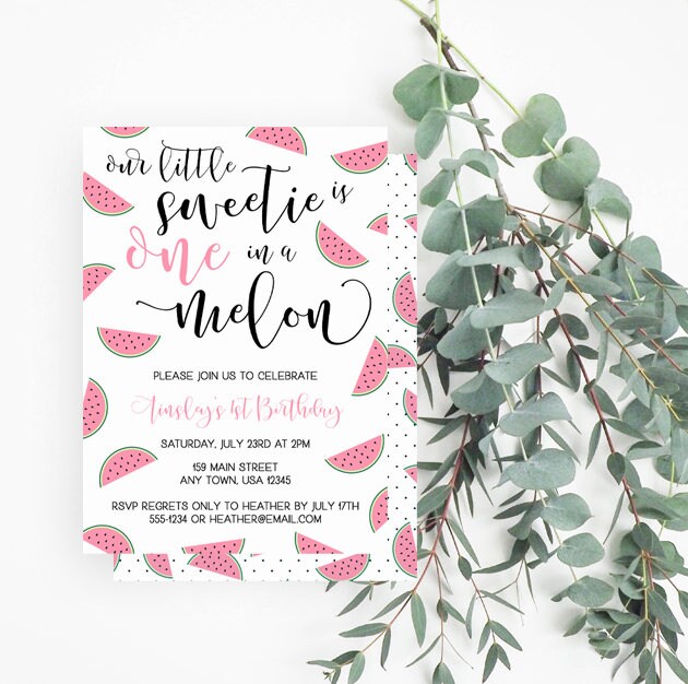 One in a Melon Party First Birthday Watermelon Party | Etsy