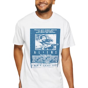 Retro Aliens Movie T-Shirt - Classic Sci-Fi Tee for Nostalgic Fans