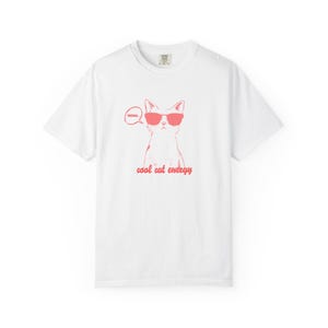 Cool Cat Energy Tee – Funny Cat Lover Graphic T-Shirt, Unisex Comfort Colors Gift