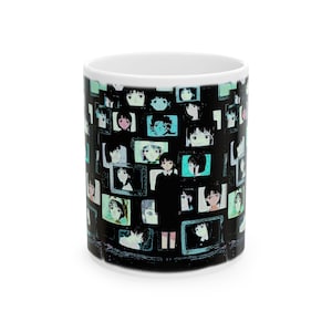 Anime Coffee Mug, Serial Experiments Lain, 90s Vintage Cup, Retro Tech Ceramic