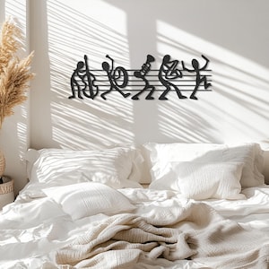 Jazz Band Metal Wall Art: Modern Music Room Decor