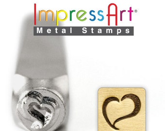 Metal Stamping Heart Stamp ImpressArt Heart Shaped Stamp For Metal Stamping 6mm Swirly Heart