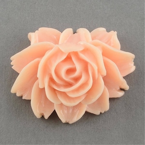 フラワーカボション 蓮の花 フラットバック フラットバックフラワー 樹脂フラワーカボション ピンク蓮の花 大きな花 フラットバック 蓮のカボション 2個