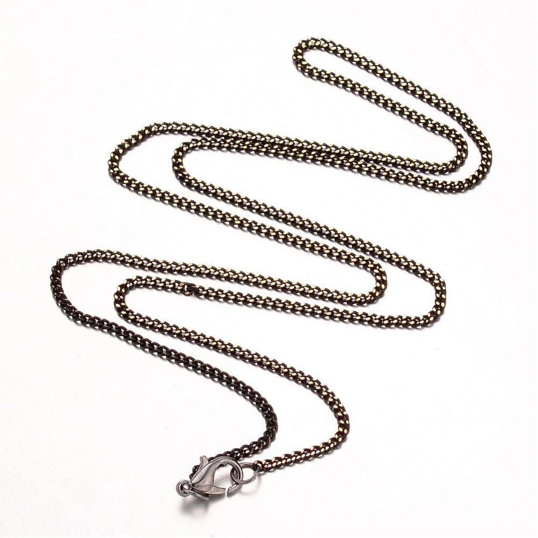 Finished Chain Necklace Wholesale Chain 24 Inch Chain Necklace Black