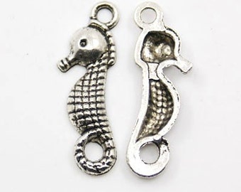 Seepferdchen Charms silber Seepferdchen Charms silber Charms Ozean Charms Meer Charms Nautische Charms Seekreatur Charms 10 Stück
