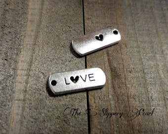 Breloques mots Amour breloques mots Amour Argent breloques Saint-Valentin Mots clés amour Mots clés pour bijoux 4 pièces*