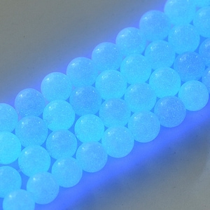 Glow In the Dark Beads Blue Beads Cornflower Blue Luminous Beads Making Supplies 8mm Beads 10pcs