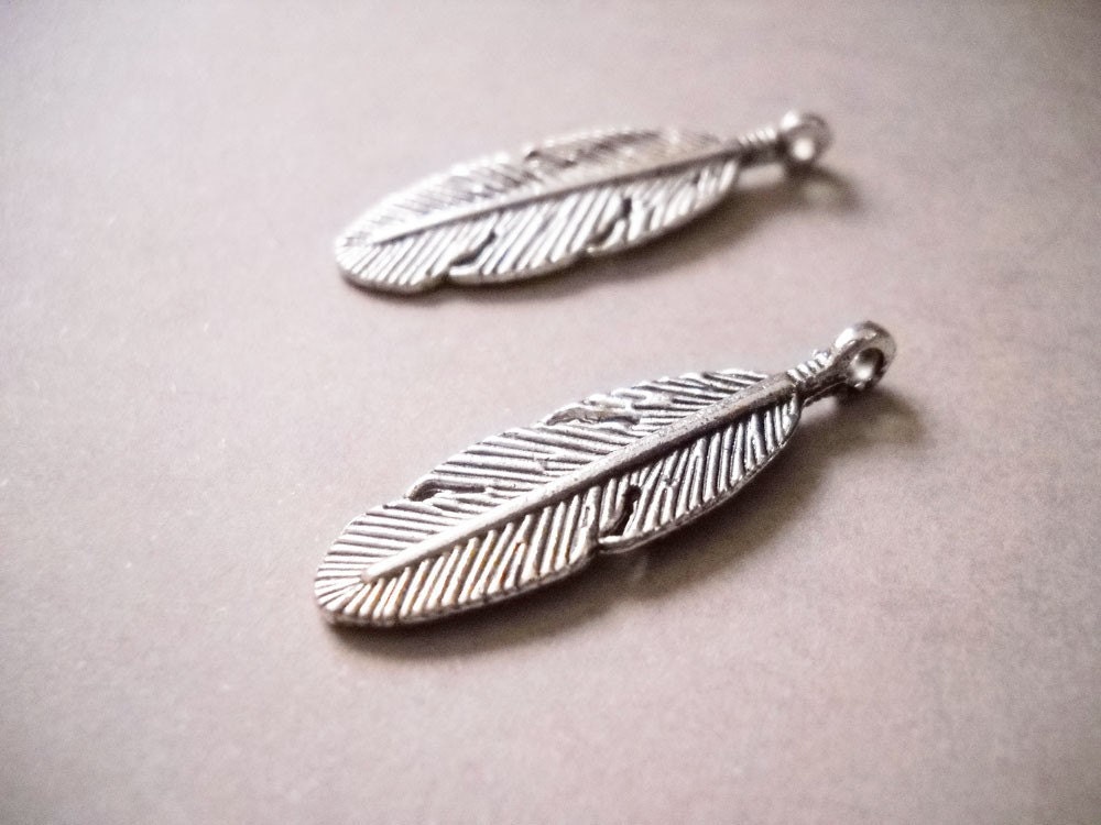 Feather Charms Silver Feather Charms Feather Pendants Silver Feathers…