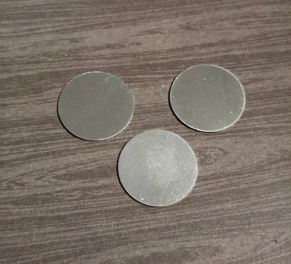 Metal Stamping Blanks Circle Blanks 1 Inch Blanks Aluminum Blanks Blank  Circle Hand Stamping Impressart Blanks 4 pieces 20 gauge