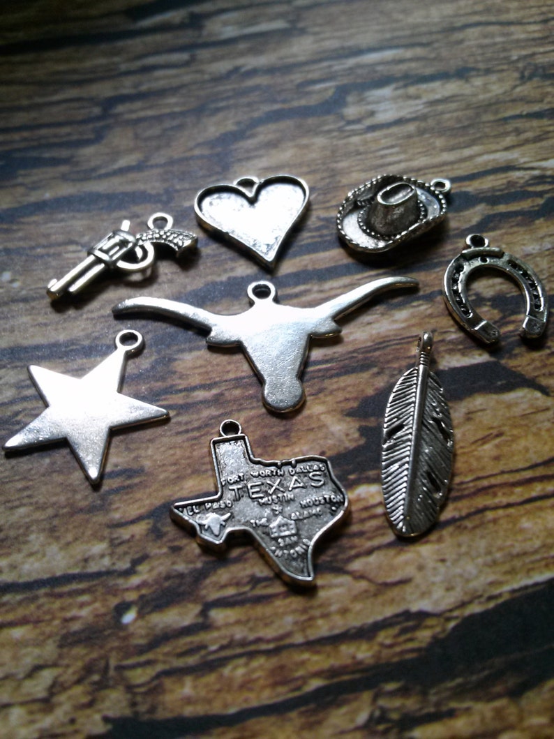 Assorted Charms Western Pendants Texas Charms Western Charms  Etsy