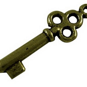 Skeleton Key Charms Antiqued Bronze Steampunk Keys BULK Skeleton Keys Wholesale Keys Miniature Key Pendants 50pcs