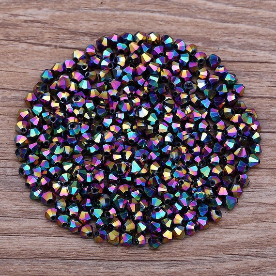 Lot De 30 Perles Acrylique Violet Craquelé - Diamètre 10 Mm - Pour Création De Bijoux