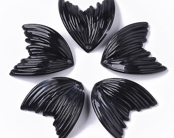 Butterfly Wing Charms Mermaid Tail Charms Black Charms Turquoise Mermaid Pendants Butterfly Pendants 25mm 6pcs