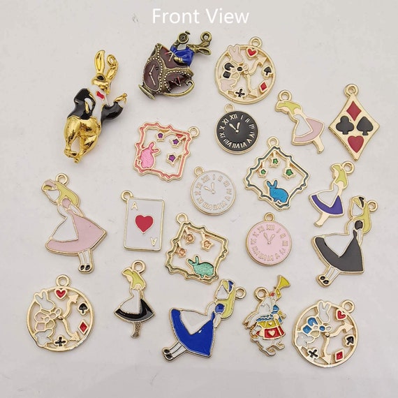 Collection 23 Enamel Charms, Assorted Charms, Gold Plated Alloy