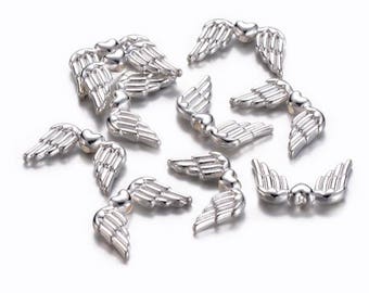 Pandahall 40pcs Tibetan Silver Angel Wing Slider Charms - 32mm Metal Beads For Jewelry Making, DIY & Crafting - View #9