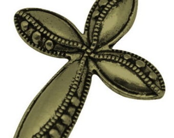 Large Cross Pendants Cross Charms Bronze Cross Religious Charms Christian Cross Catholic Cross 37mm 2pcs