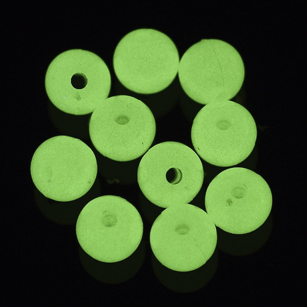 Glow In the Dark Beads Bulk Beads Yellow Beads Glow Beads 8mm Acrylic Beads 8mm Beads BULK Beads 50pcs