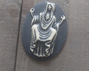 Halloween Cabochon 30×40 Oval Cabochon Flat Back Skeleton Cameo Cabochon Large Oval Flatback Death