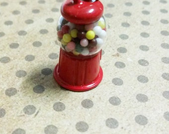 Gumball Machine Pendant 3D Retro Charm Vintage Style Gum Charm Gumball Charm Gumball Miniature Charm PREORDER