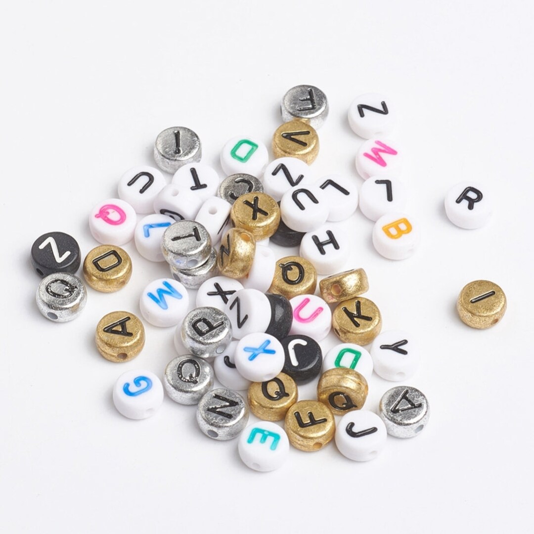 1850PCS Perles Lettres Bracelet A-Z Colorées - Kit Complet Pour Bijoux Et Bracelets D'Amitié