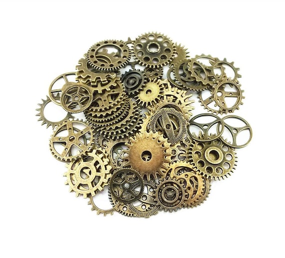 Uhr Zahnräder Uhrenteile Uhrwerk Messing Zahnräder Metall Zahnräder  Steampunk Zahnräder BULK Assorted Zahnräder 70stk - .de