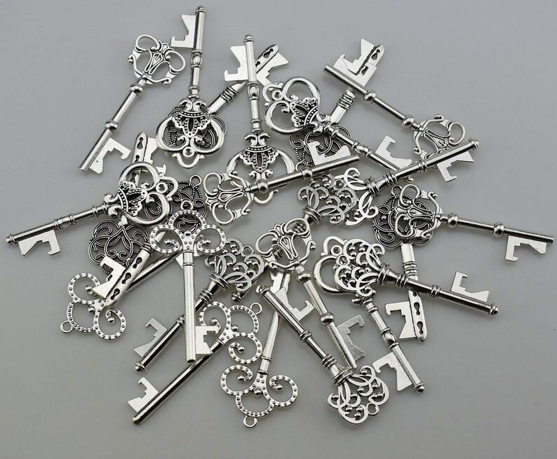 BULK Key Bottle Opener Skeleton Key Silver Key Assorted Keys Etsy