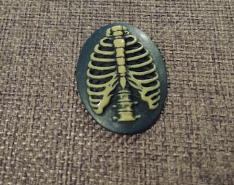 Halloween Cabochon 30×40 Oval Cabochon Flat Back Skeleton Cameo Cabochon Large Oval Flatback