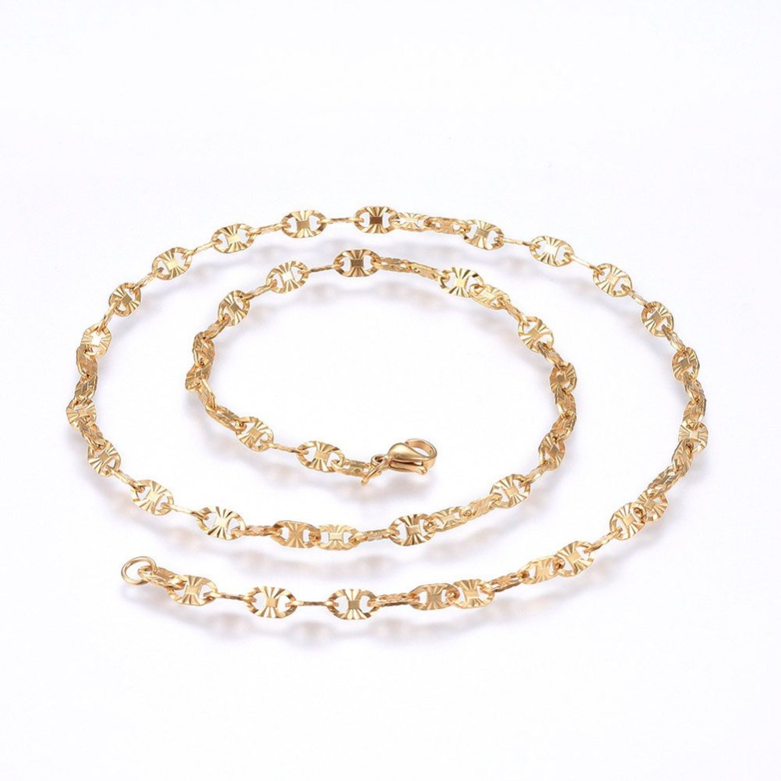 Gold Mariner Chain Unique Chain Mariner Chain Necklace Chain Etsy