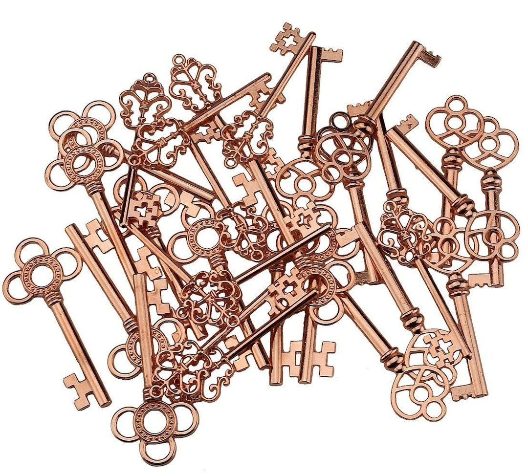 Rose Gold Keys Key Pendants Skeleton Keys Rose Gold Key Charms