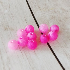 Agate Beads Gemstone Beads Dragon Vein Agate 6mm Beads Pink Crackle Beads Authentic Gemstones 10 pieces