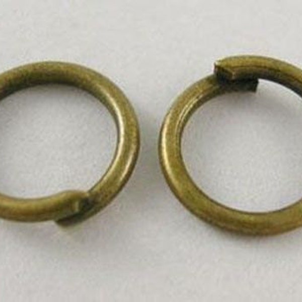 Jump Rings Jumprings Split Rings Single Loop 6mm Jump Rings Bronze Jump Rings Findings Antiqued Bronze 100pcs