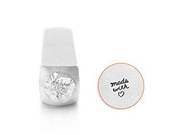 Metal Stamping Metal Stamp MADE WITH LOVE Word Stamp Impressart Stamp Hand Stamping Metal Punch 4mm Stamp