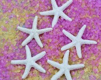 Starfish Embellishments Ocean Decor Resin Starfish Large Starfish White Starfish Craft Supplies 2.3" 25pcs