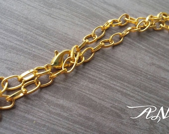 Gold Bracelets Charm Bracelets Gold Charm Bracelet Link Bracelet Link Chain Wholesale Bracelets Finished Chain 10 pieces