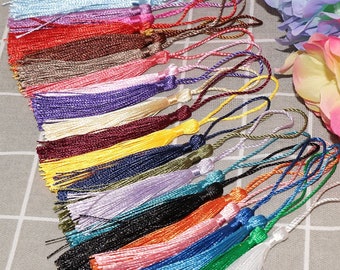 Tassel Pendants Bookmark Tassels Bookmark Making Supplies Assorted Silk Tassels Long Tassel Charms 5" 10pcs