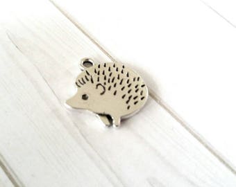 Hedgehog Wood Charm Pendant - Laser Cut Zipper Pull & Bracelet Charm, 16mm, Handmade In Germany