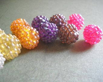 Berry Beads Bumpy Beads Acrylic Beads Assorted Beads Wholesale Beads 14mm Beads Plastic Beads Big Beads Set 10 pieces