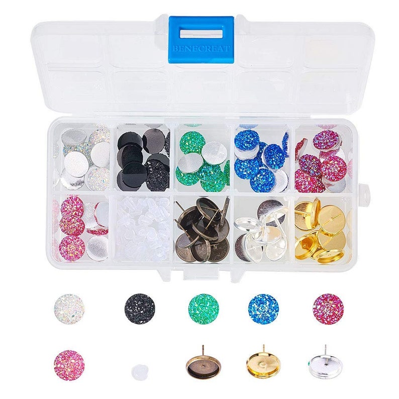Earring Making Kit DIY Earrings Jewelry Kit Necklace Kit Druzy Etsy