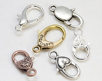 Lobster Clasps Parrot Clasps Bracelet Clasps Necklace Clasps Assorted Clasps Silver Clasps Bronze Clasps Gold Clasps