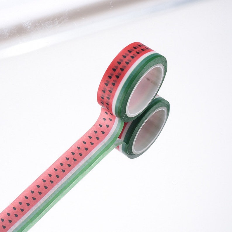 Bulk Washi Tape Watermelon Tape Printed Tape Paper Crafts DIY 15mm Washi Tape Decorative Tape Gift Wrapping Scrapbooking 5 Meters