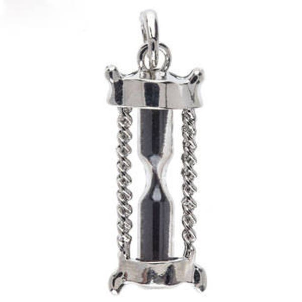 RETRO HOURGLASS STAINLESS STEEL PENDANT main image 0
