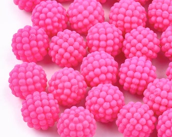 100 pcs Vintage 15mm Iridescent Peach Berry Beads Plastic Acrylic Craft Beading 100 pcs Vintage 15mm Iridescent Peach Berry Beads Plastic Acrylic Craft Beading