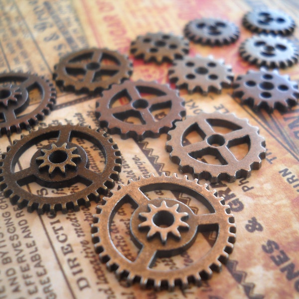 Gears Cogs Clock Etsy