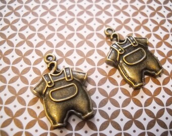 Overalls Charms Antiqued Bronze Vêtements Charms Kid Charms Boy Themed Charms Set 25pcs BULK Charms PREORDER