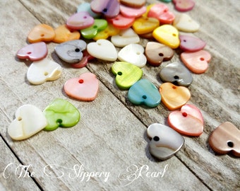 Heart Charms Assorted Colors Valentines Day Charms Love Charms Shell Charms 13mm 10 pieces PREORDER