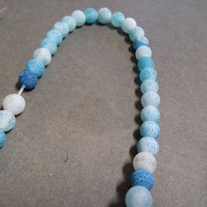 Agate Beads Gemstone Beads Dragon Vein Agate 6mm Beads Blue Cloud Crackle Beads Authentic Gemstones 10 pieces
