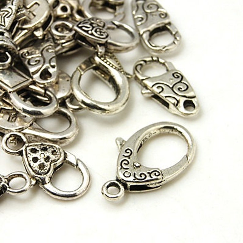 Clasps Antiqued Silver Clasps for Necklaces Assorted Clasps Etsy